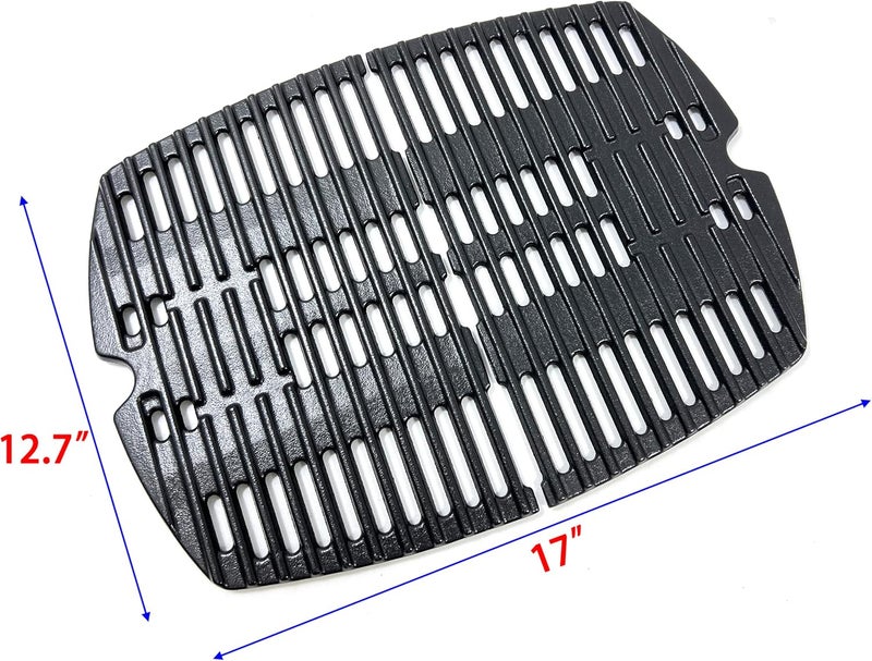 Direct Store DC140 7644 Cast Iron Cooking Grates for Weber Q100, Q1000, Q120, Q1200, Q1400, 516001, 516002, 50060001, 51010001, 51060001, Baby Q Gas Grill, Set of 2 (Small For Q100) - Image 2